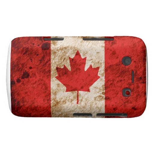 Rugged Canadian Flag Blackberry Bold Cover