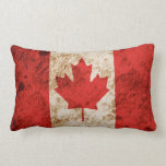 Rugged Canadian Flag Throw Pillow