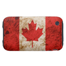 Rugged Canadian Flag Tough iPhone 3 Covers