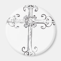 rugged cross refrigerator magnet