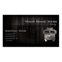 Rugged Fire Truck Business Card Templates