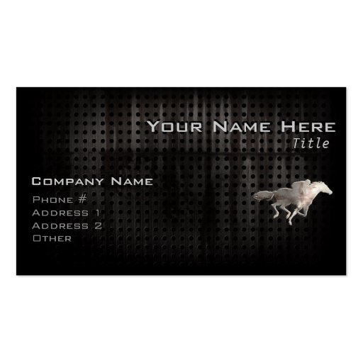 Rugged Horse Racing Business Card