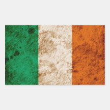 Rugged Irish Flag Rectangular Sticker