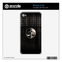 Rugged Justice Scales Decals For iPhone 4