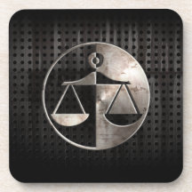 Rugged Justice Scales Drink Coaster