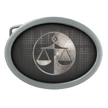 Rugged Justice Scales Oval Belt Buckles