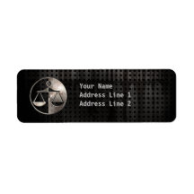 Rugged Justice Scales Return Address Labels