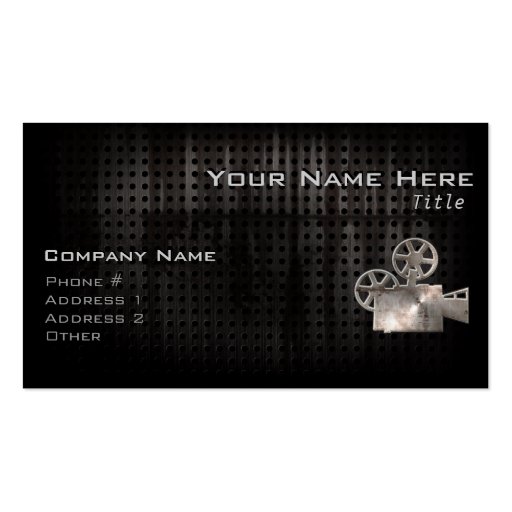 Rugged Movie Camera Business Card (front side)