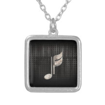 Rugged Music Note Personalized Necklace