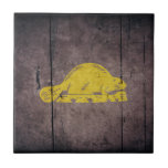 Rugged Oregon Flag (back) Ceramic Tiles