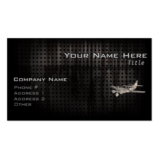 Rugged Plane Business Card (front side)