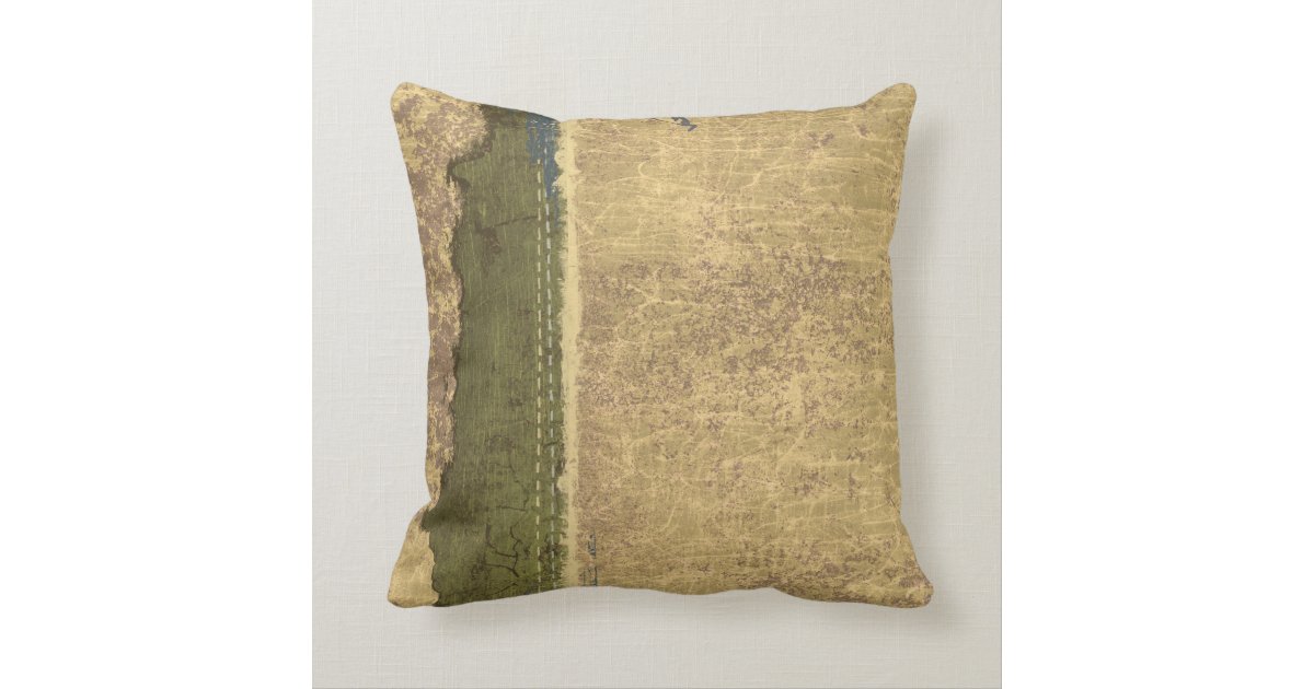 Rugged Tan and Forest Green Throw Pillow Zazzle