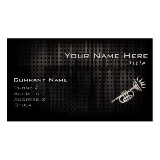 Rugged Trumpet Business Cards (front side)
