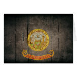 Rugged Wood Idaho Flag Greeting Card