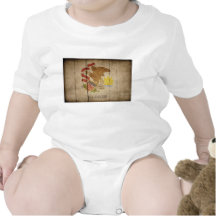 Rugged Wood Illinois Flag Tshirt