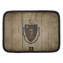 Rugged Wood Massachusetts Flag Planner