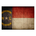 Rugged Wood North Carolina Flag cards