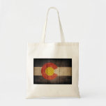 Rugged Wooden Colorado Flag Bags