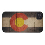 Rugged Wooden Colorado Flag iPhone 4 Cover