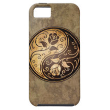 Rugged Yin Yang Roses Case For The iPhone 5