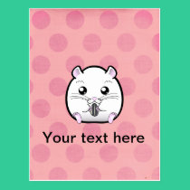 Rugular All White Syrian Hamster postcards