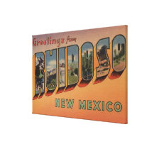 Ruidoso, New Mexico - Large Letter Scenes Canvas Prints