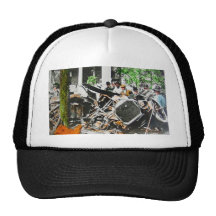 Ruina del coche de la linterna mágica gorro de camionero