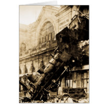 Ruina del tren en Montparnasse, el 22 de octubre d Tarjeton