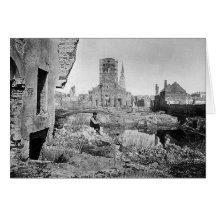 Ruinas de Charleston Carolina del Sur 1865 Tarjetón