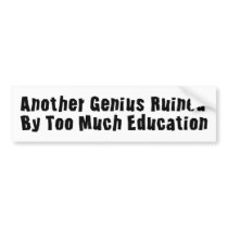 Ruined Genius bumper stickers