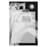 Ruins at Night. Black and White. stationery