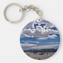 Ruins Of Abandoned House On Desert Key Chain
