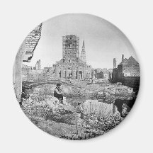Ruins of Charleston South Carolina 1865 Fridge Magnet
