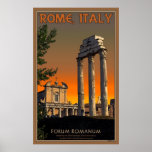 Ruins on the Roman Forum Poster