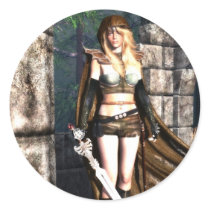 Ruins Round Stickers