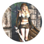 Ruins Round Stickers