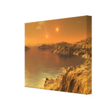 Rujjipet Shoreline Alien Landscape Canvas Wrap Canvas Prints