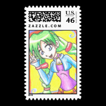 Ruki's Play Date ACEO Stamp stamps