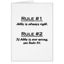 Rule Abby Greeting Cards