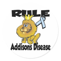 Rule Addisons Disease Round Sticker