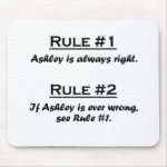 Rule Ashley Mousepads