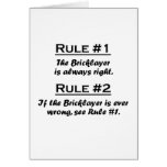 Rule Bricklayer Greeting Cards