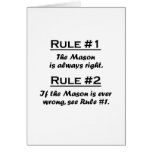 Rule Mason Greeting Card