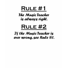 Rule Music Teacher shirt