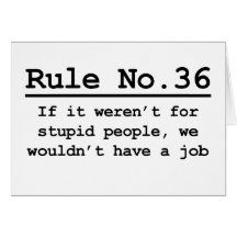 Rule No. 36 Greeting Card