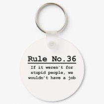 Rule No. 36 keychains
