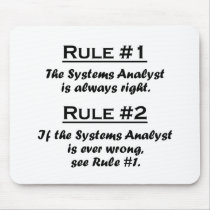 Rule Systems Analyst Mouse Pads