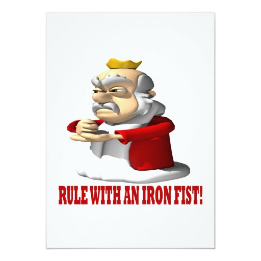 Rule With An Iron Fist 5x7 Paper Invitation Card Zazzle