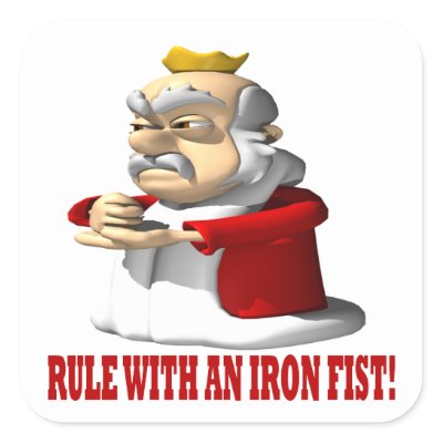 Rule With An Iron Fist Square Stickers by Violentville