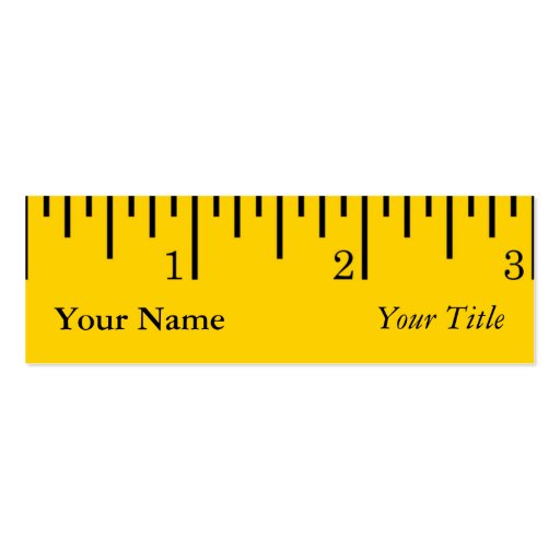 Ruler Business Card Zazzle